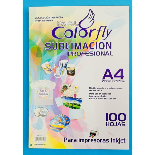 Papel especifico para sublimar A4 x 100 hojas